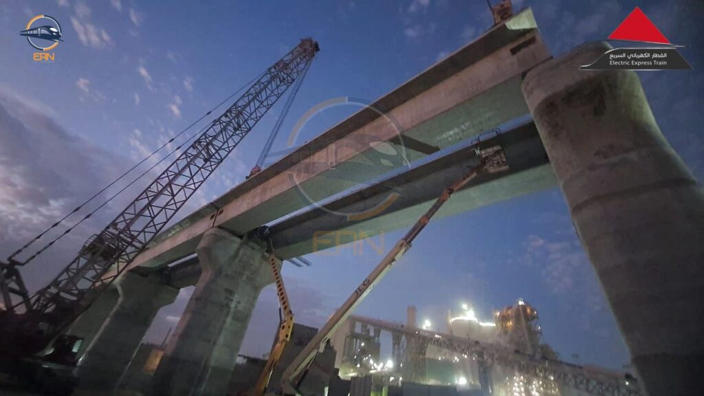 كوبري النيل بجنوب حلوان: أيقونة هندسية تربط ضفاف النيل بمسار القطار الكهربائي السريع